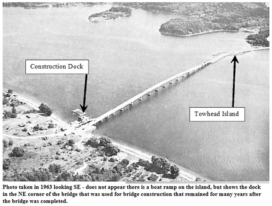 Fox Island Bridge when completed in 1954